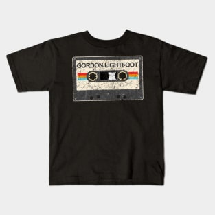 kurniamarga vintage cassette tape Gordon Lightfoot Kids T-Shirt